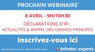 Visuel du webinaire "Déclarations d’IR : Actualités et rappel des grands principes"