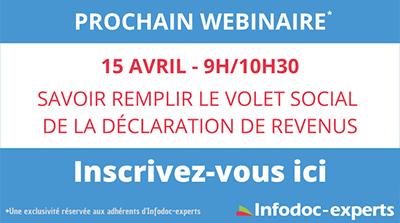 Visuel du webinaire "Savoir remplir le volet social de la déclaration de revenus"